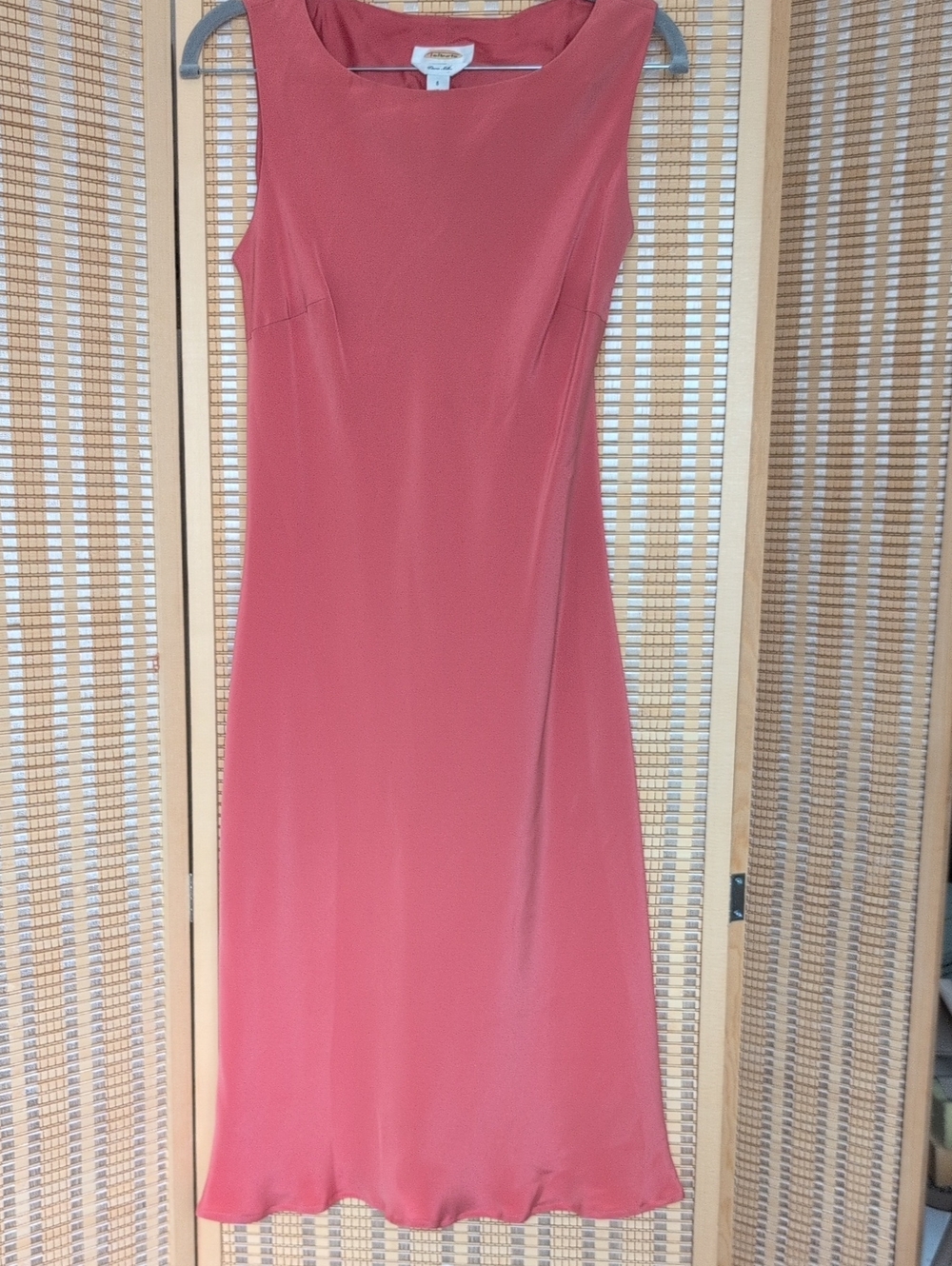 Talbots Coral Sleeveless Silk Maxi Dress